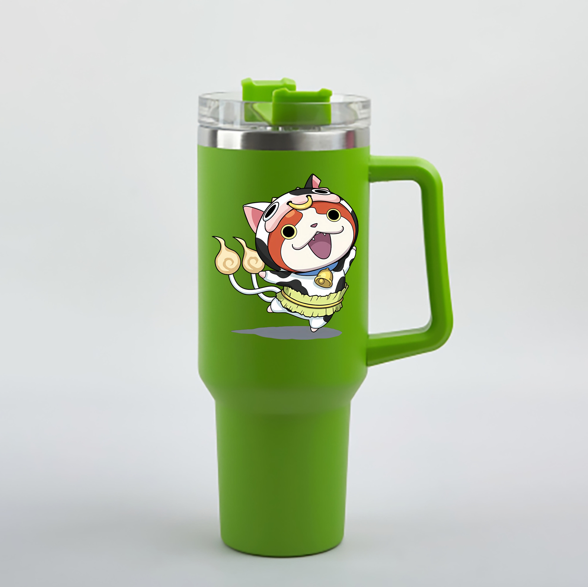 （画像用） 妖怪ウォッチ Yo-kai Watch 1200mL車用タンブラー - クリスタルステッカー（プラスチックストロー付き）
